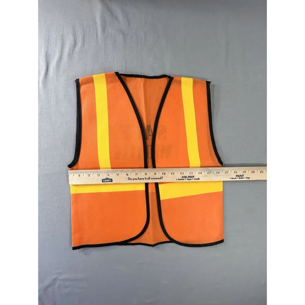 Work Zone Safety Vest Kids Dress Up Pretend Play One Size Halloween Costume